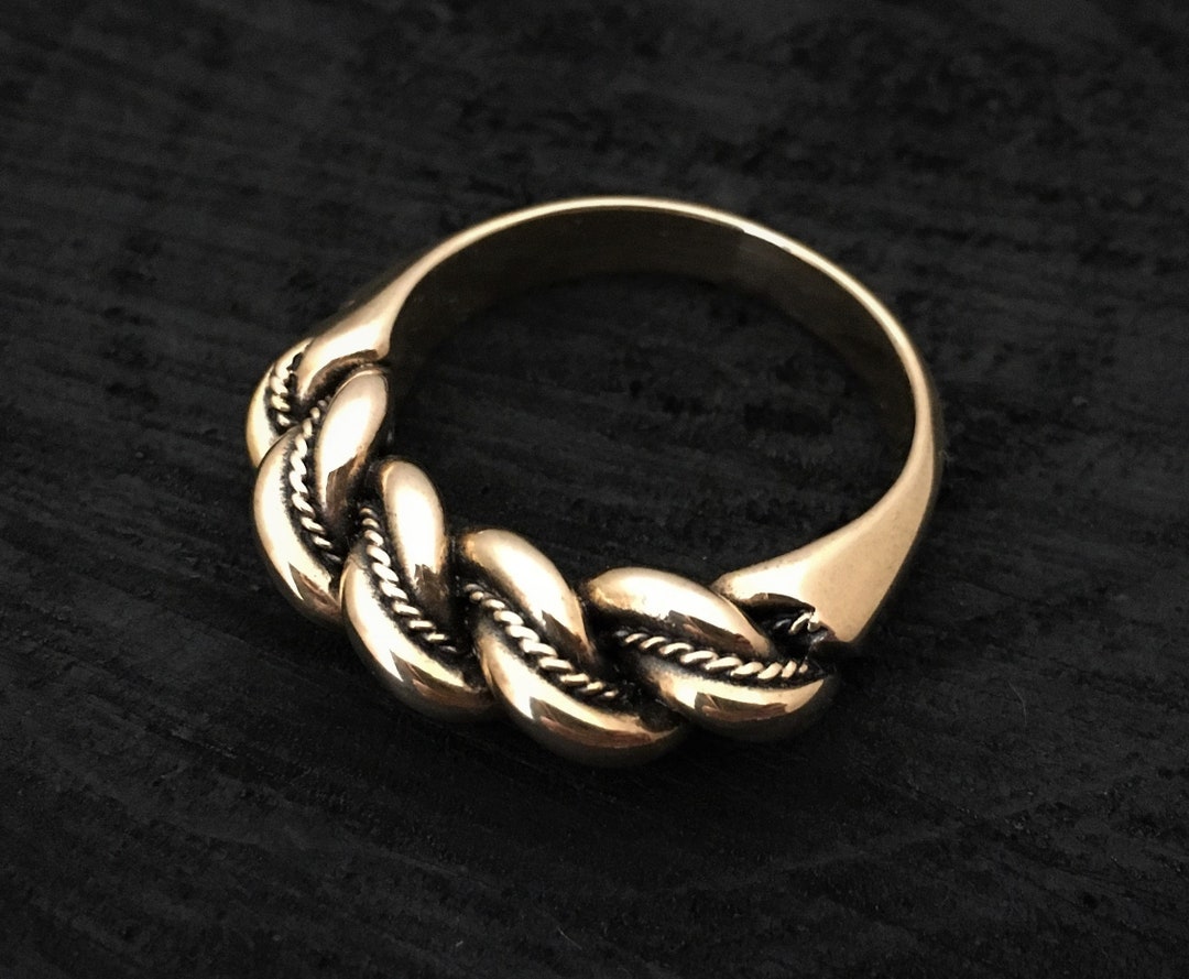 Anello Namejs Lettone In Argento Con Treccia Sottile - Italia - Foto 13