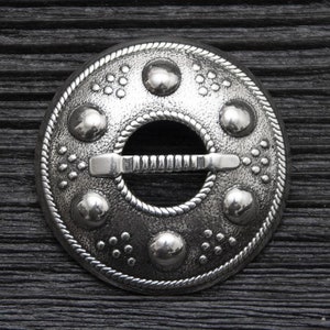 Latvian folk costume shirt brooch made of Silver or Bronze, Handmade Sakta, Authentic and historical. Kurzeme.