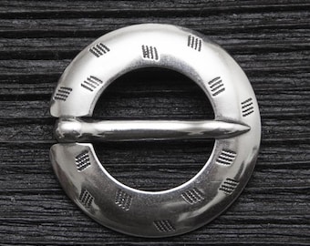 Latvian Sakta Brooch, Silver or Bronze, Folk Costume Jewelry