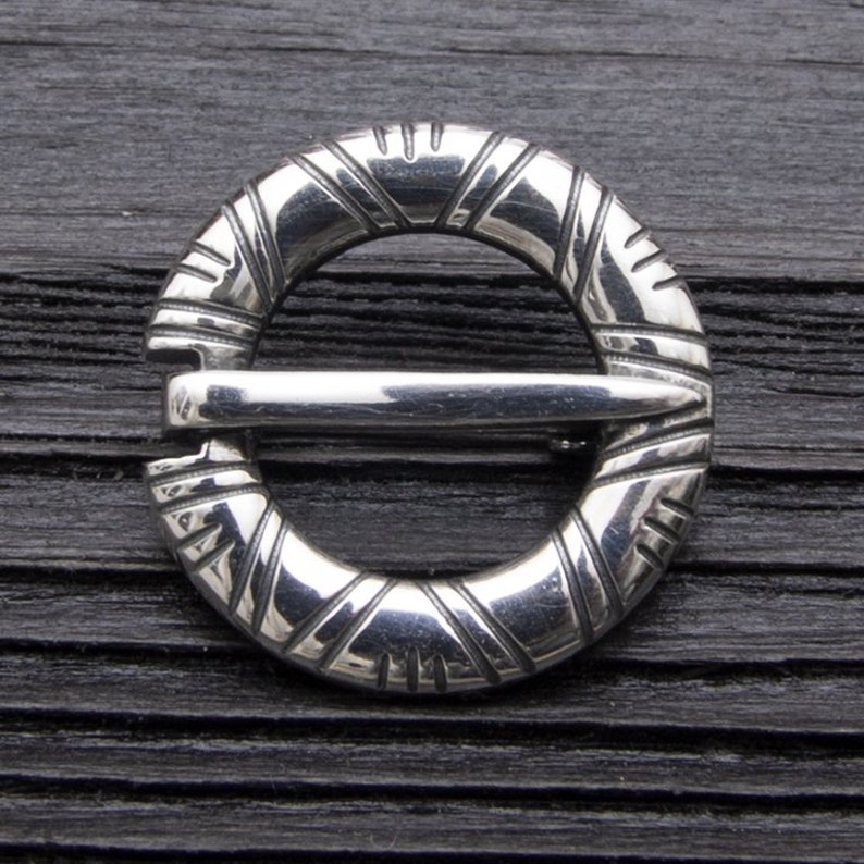 Sakta Pin Latvian Sakta Brooch, Silver Folk Costume Shirt Pin, Handmade Replica ...