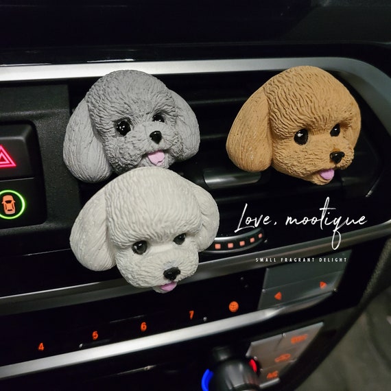 Pomeranian Car Air Freshener Vent Clips Cute Puppy Dog Car Air
