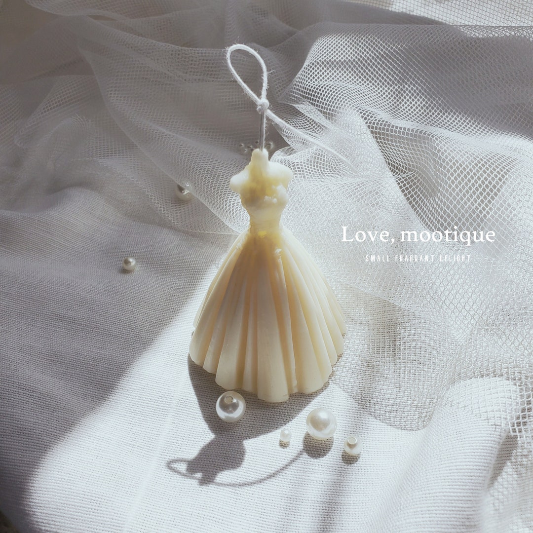 Mini Wedding Dress Candle Bridal Candle Decorative Candle Etsy