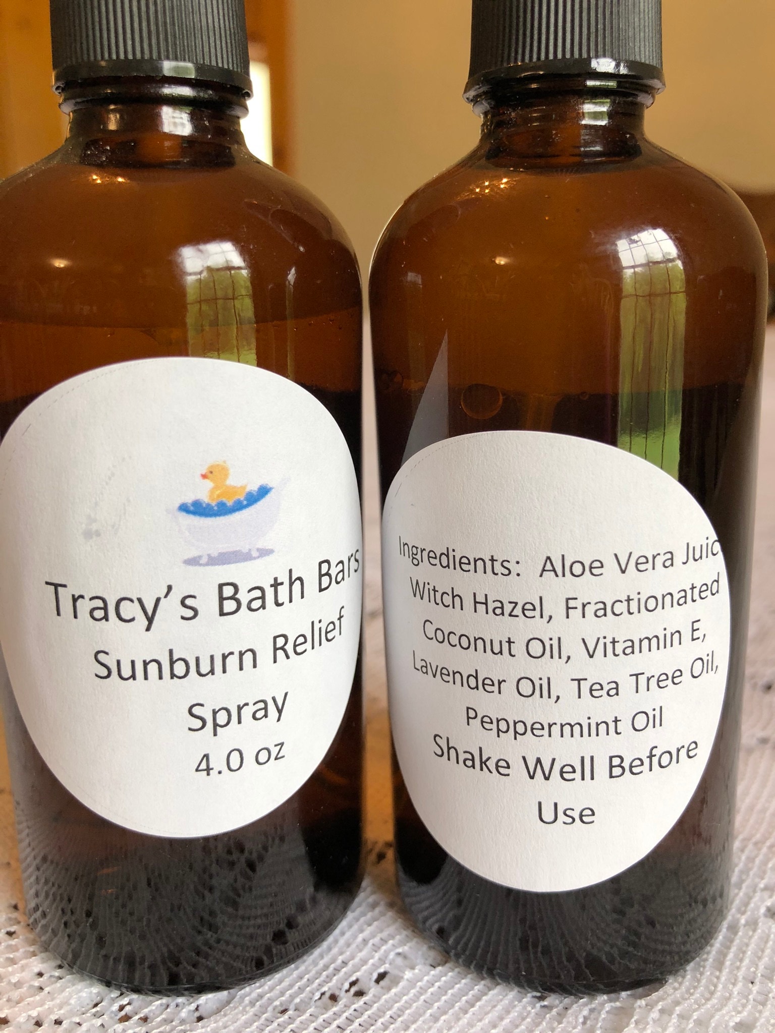 Sunburn Relief Spray/natural Sunburn Spray/essential Oils/aloe Spray