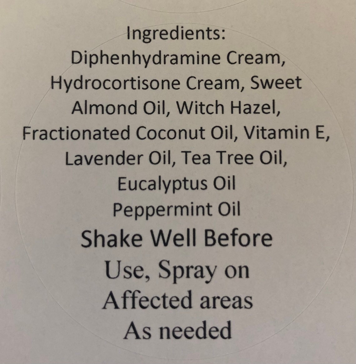 Brown Tail Moth Rash Relief Spray/anti Itch Spray/contact Dermatitis ...