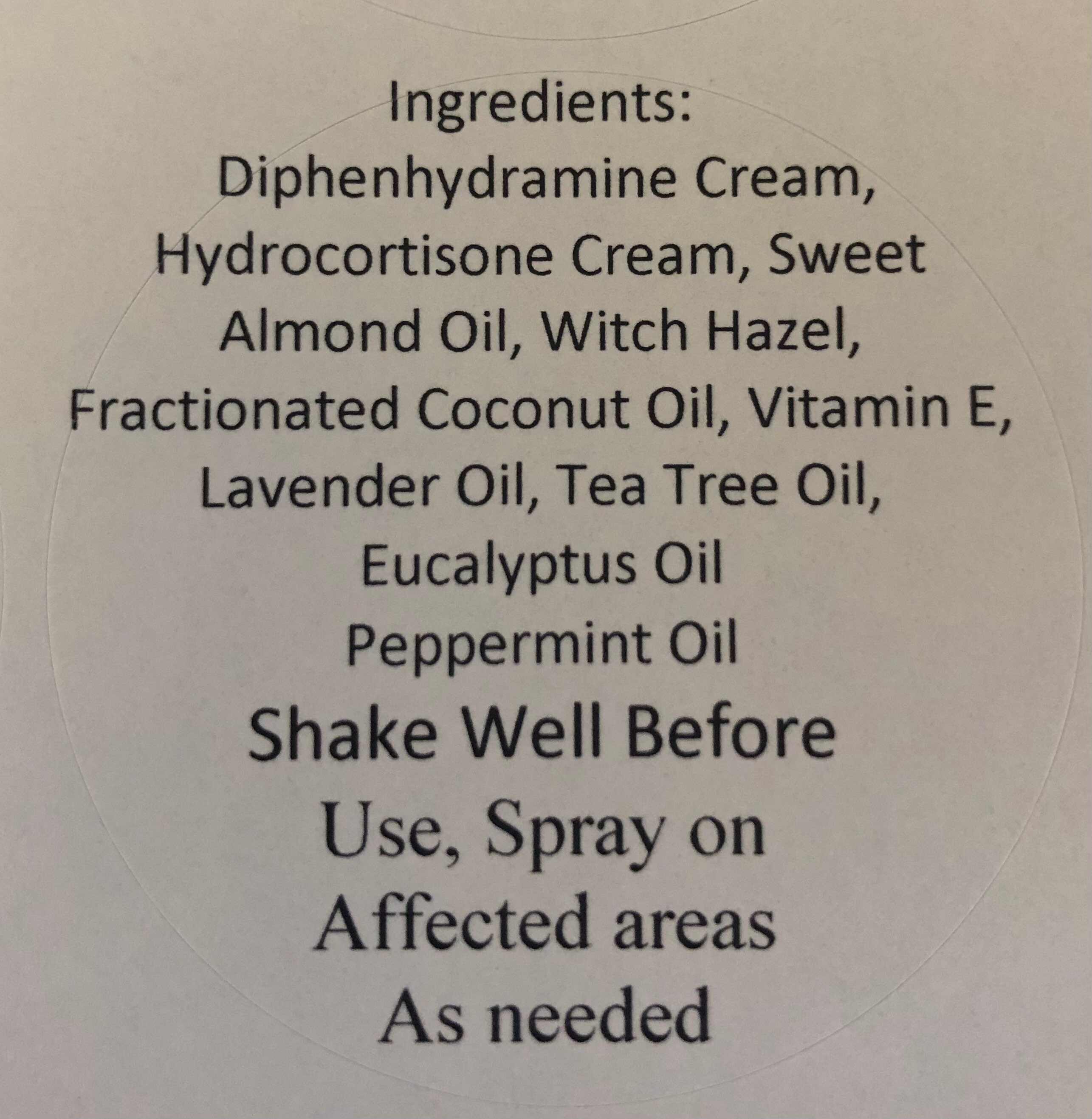 Brown Tail Moth Rash Relief Spray/anti Itch Spray/contact Dermatitis