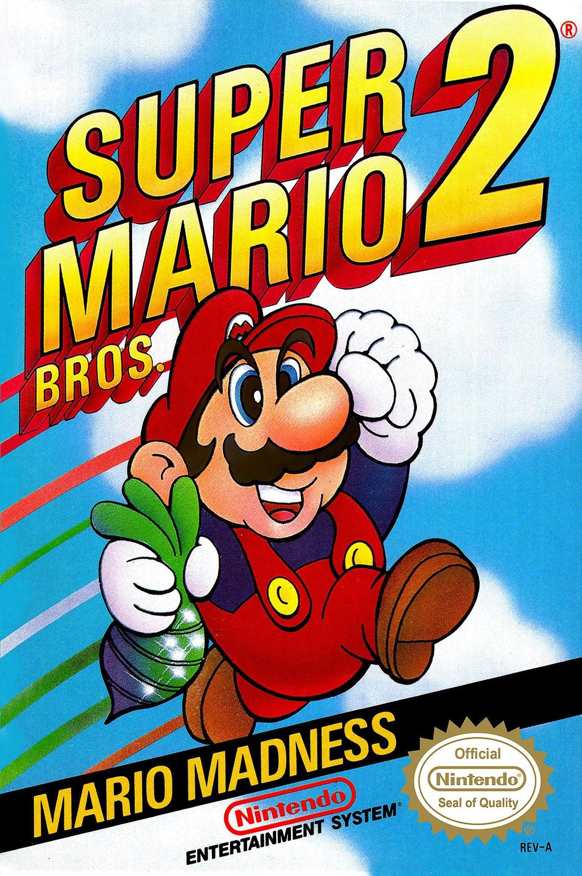 Super Mario Bros 2 NES Game Box Cover Art Poster Etsy