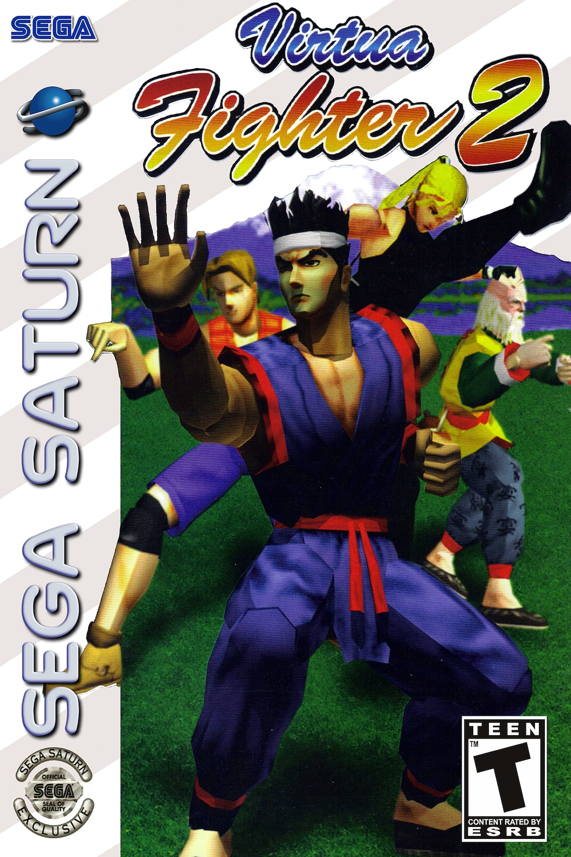 Virtua Fighter 2 Sega Saturn Game Box Cover Art Poster Etsy