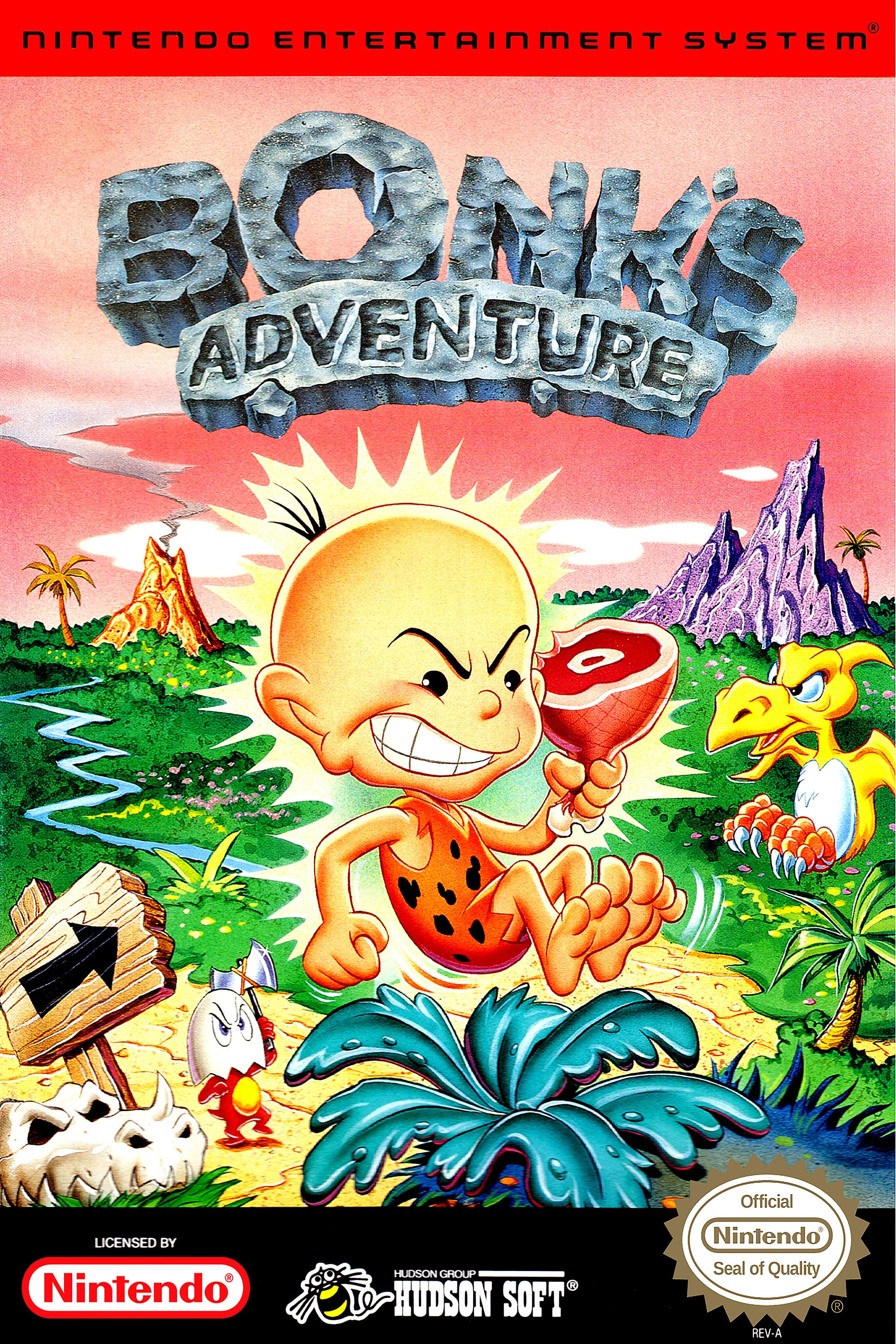 Bonks Adventure NES Game Box Cover Art Poster Etsy
