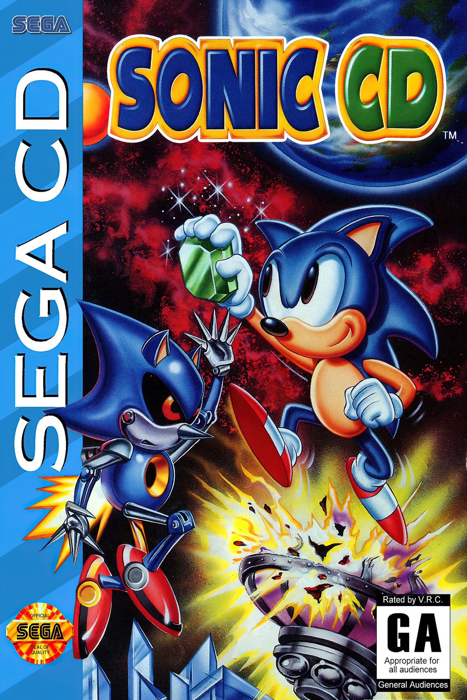Sonic CD Sega CD Cover Art Wall Poster Multiple Sizes and Etsy