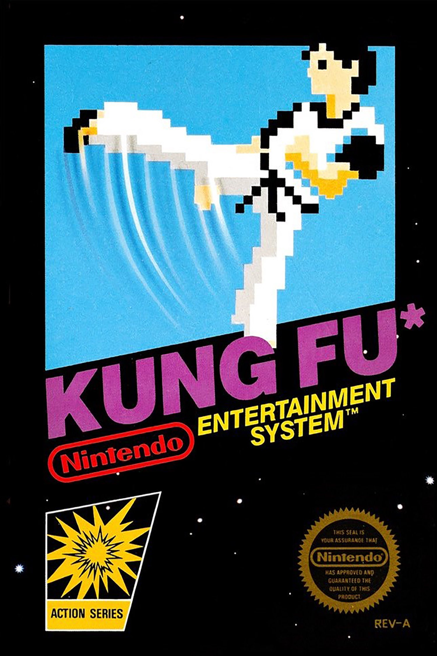 Kung Fu NES Game Black Box Cover Art Poster Etsy