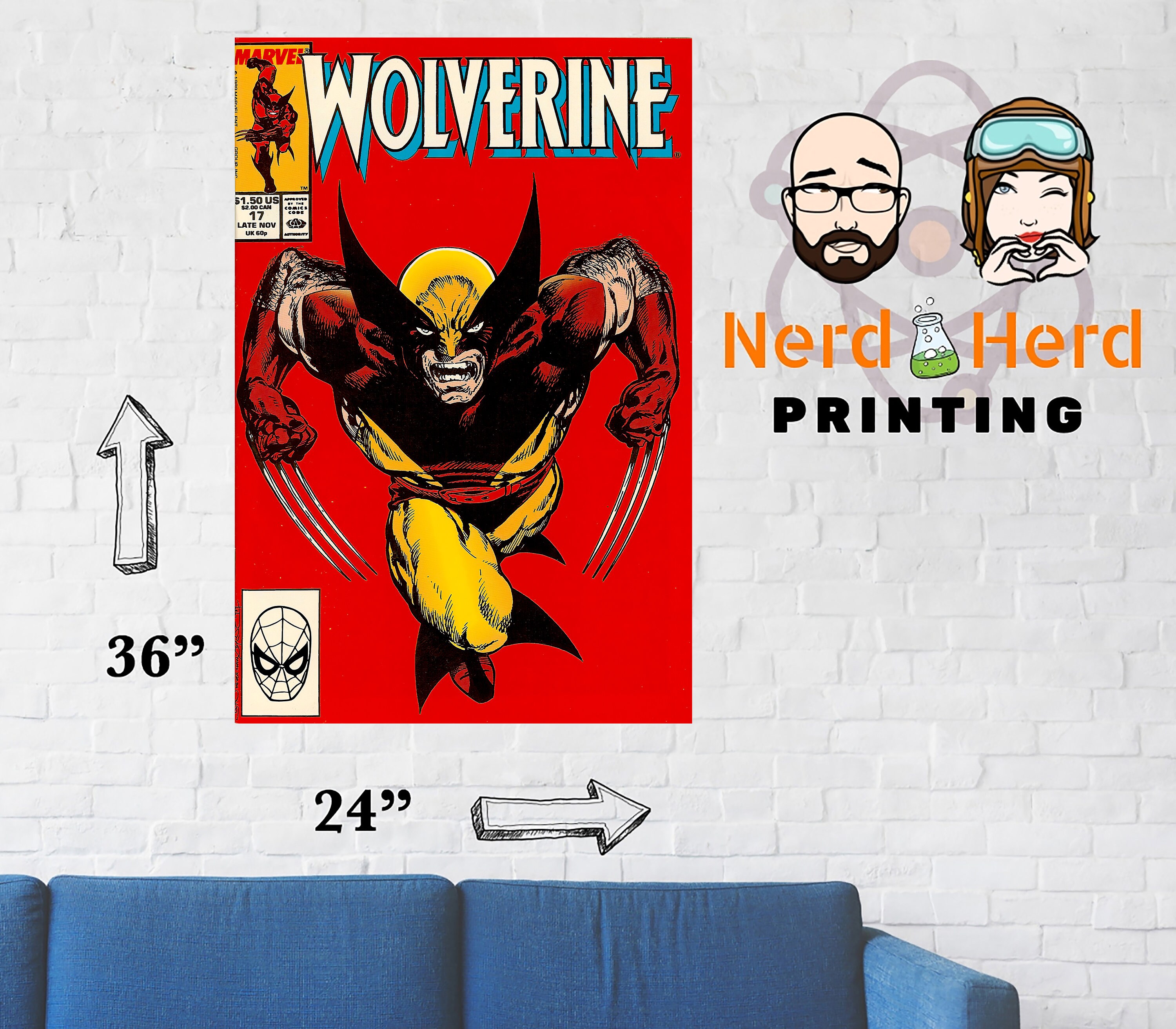 Wolverine 17 Comic Cover Wall Poster Múltiples Tamaños 11x17 Etsy