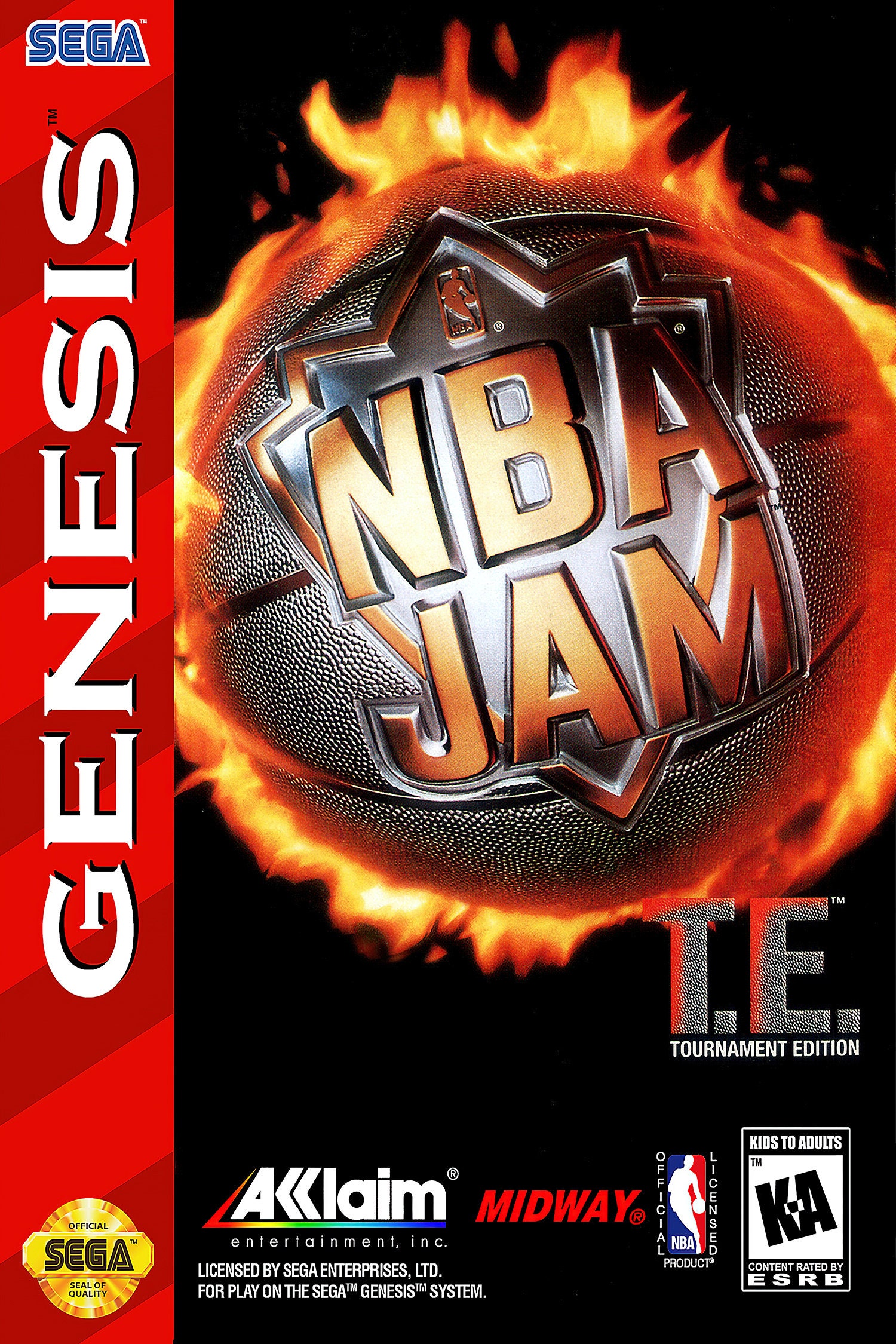 NBA JAM Tournament Edition Sega Genesis Game Box Cover Art Etsy