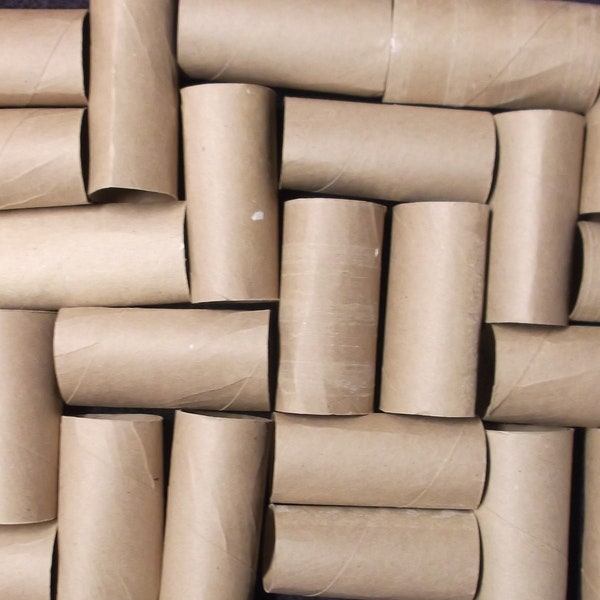 100 brown TOILET PAPER ROLLS cardboard tube craft core clean used toliet