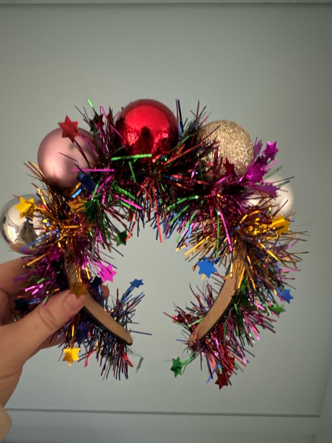 Tinsel Bauble Headband Tinsel Headband Christmas Crown Etsy UK