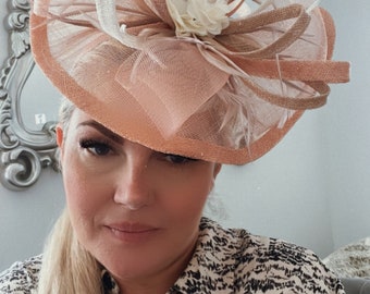 Beige Fascinator - Etsy UK