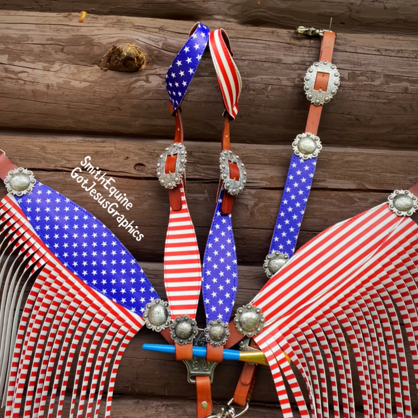 Patriotic American flag tack set W/ Flag Stipe Fringe Horse or Etsy