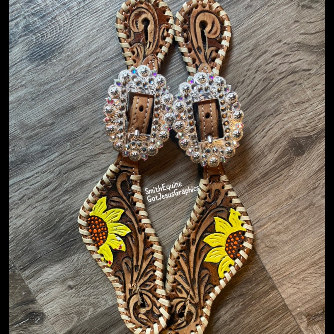 Sunflower Horse Breast Collar Bridle Set W/ Swarovski Crystals Etsy