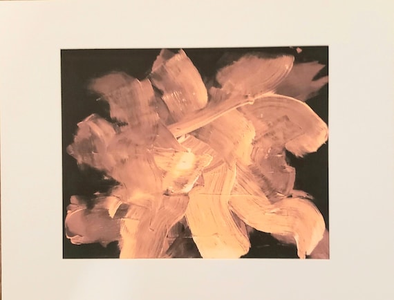 Abstract Painting print in 11x17" mat