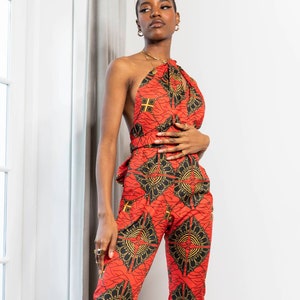 African print jumpsuit, Ankara Jumpsuit, African Clothing, Jumpsuit image 1