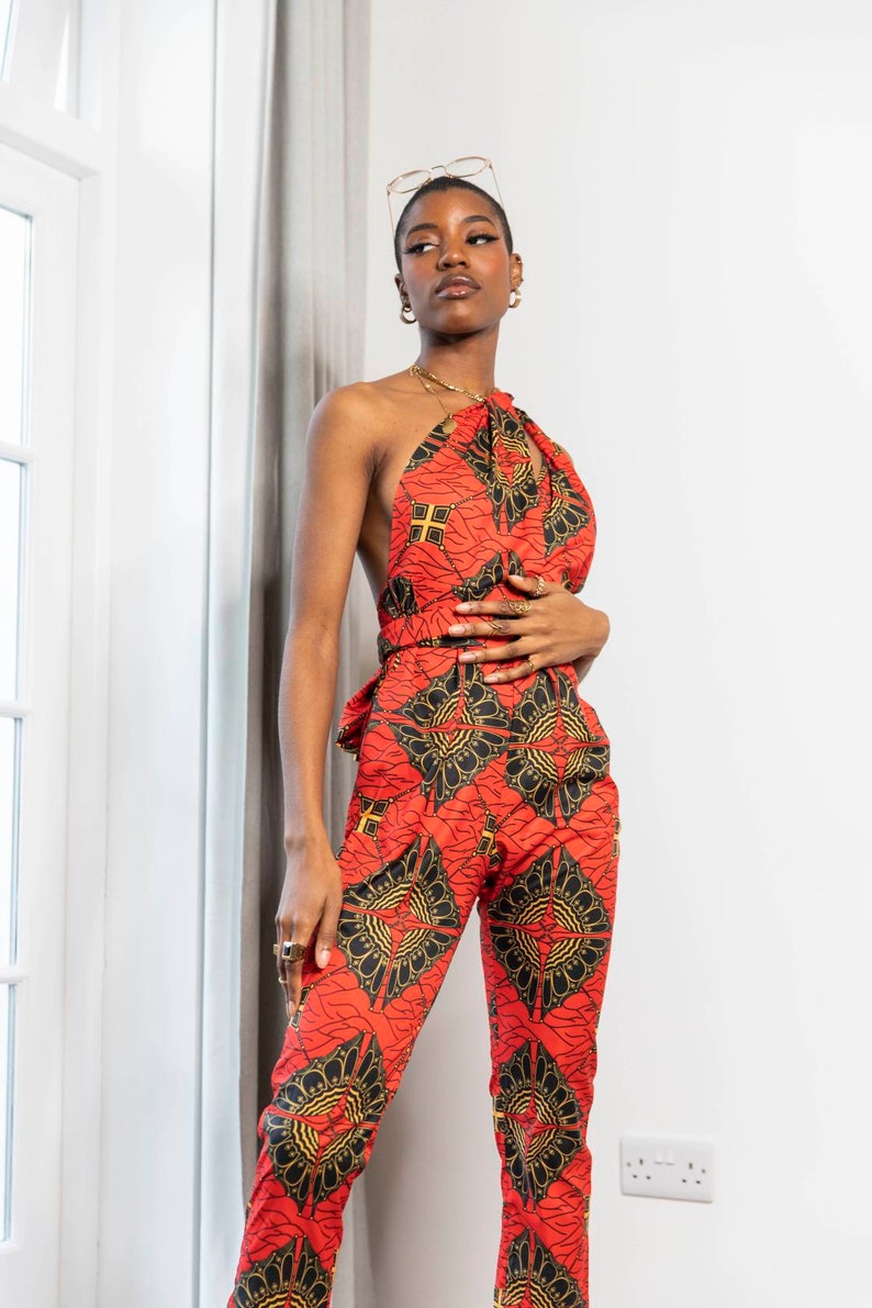 African print jumpsuit, Ankara Jumpsuit, African Clothing, Jumpsuit image 1