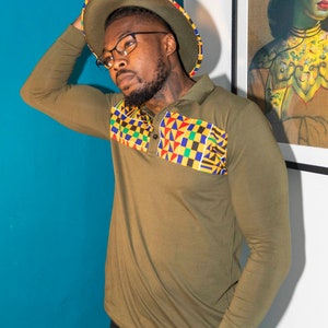 Mens African Print Shirt, Kente Shirt, slim fit shirt, African clothing for men, African men&#39;s shirt, African men&#39;s fashion