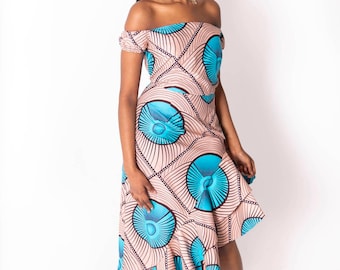 Rela African print dress, Ankara dress, African print couple outfits,