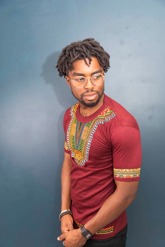 ダシキ Tシャツ、アフリカの男性用衣類、アフリカの男性ファッション 