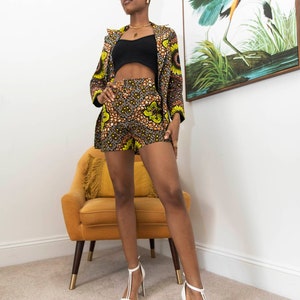 Nyala African Print Shorts, Ankara Shorts, African Print Shorts