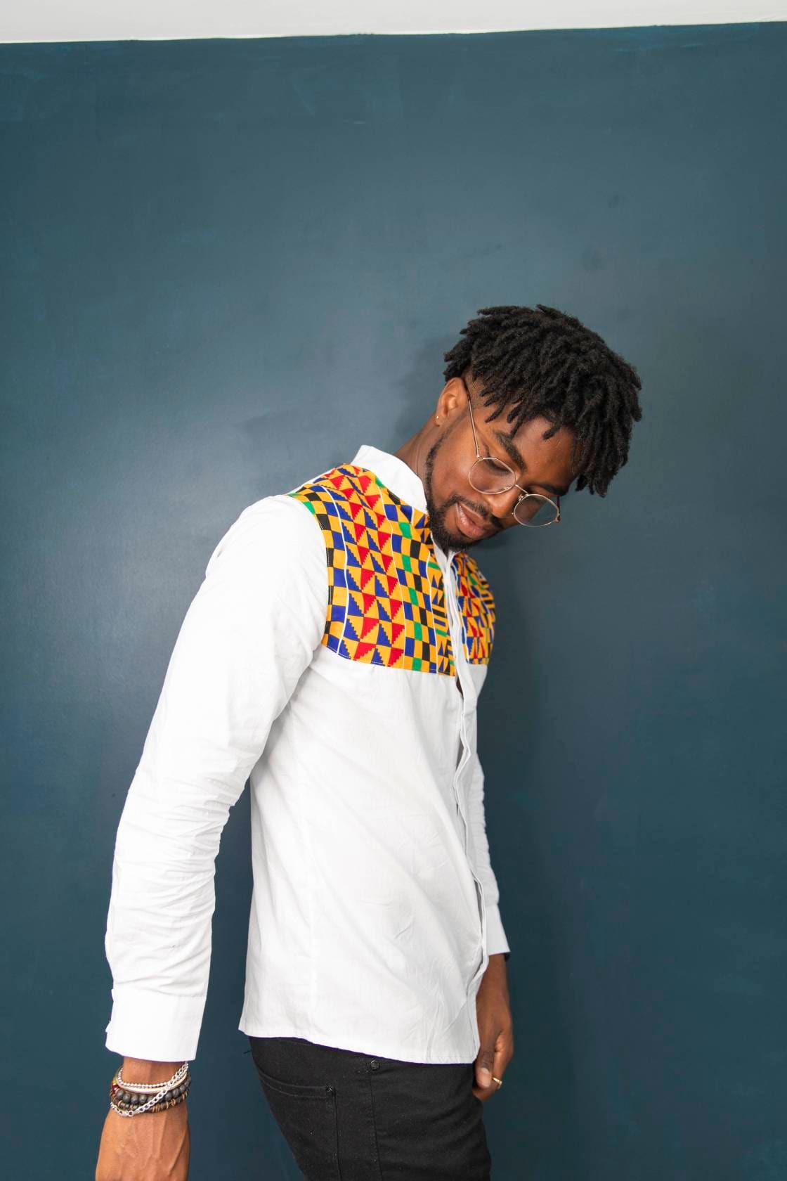 Kente cloth men's shirts online