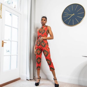 African print jumpsuit, Ankara Jumpsuit, African Clothing, Jumpsuit image 3