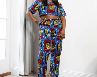 African print pants