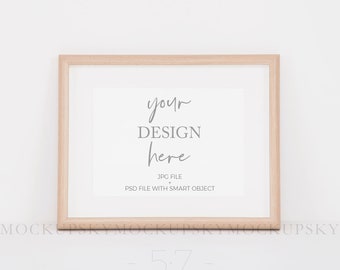 5 7 Wood Frame Mockupdigital Photostyled Photographystock Etsy