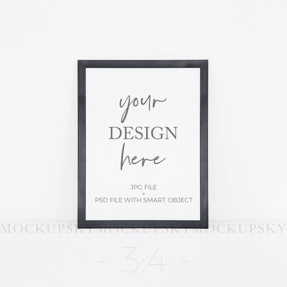 3:4black Wood Frame Mockup Photostyled Photographystock Photopicture Frame Mockuppsd