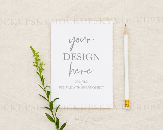 5x7 Card Mockup Wedding Stationery Mockup Card Etsy