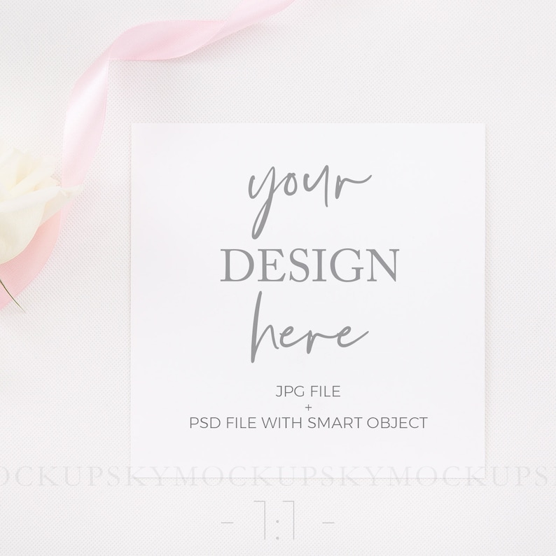 7x7 Card Mockupwedding Stationery Mockupcard Etsy
