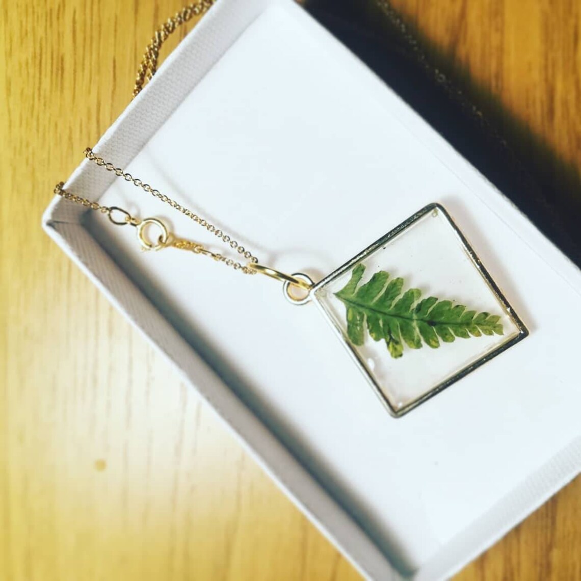 Handmade Yorkshire Fern Pendant on 14k Gold Filled Chain Real Etsy