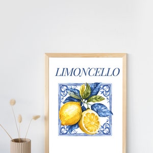 Limoncello wall art digital italian lemon print poster digital product