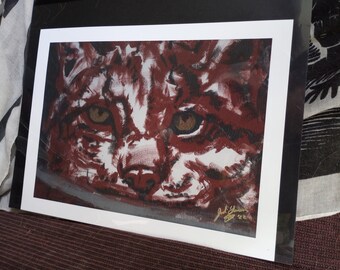 Canada Lynx 12" X 10" PRINT by Jodi Larson