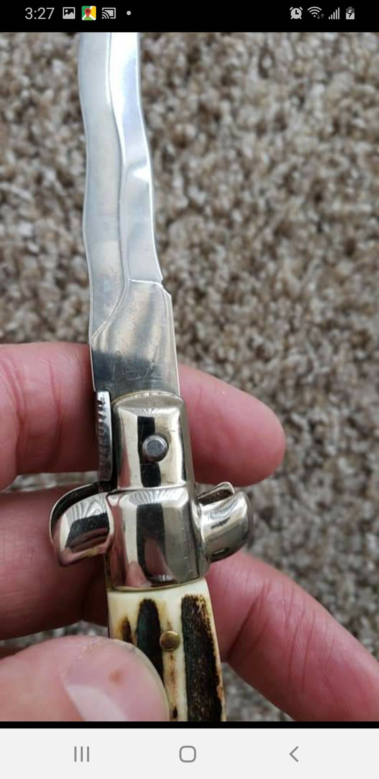 Vintage Italian Stiletto Kris blade spring assisted knife Etsy