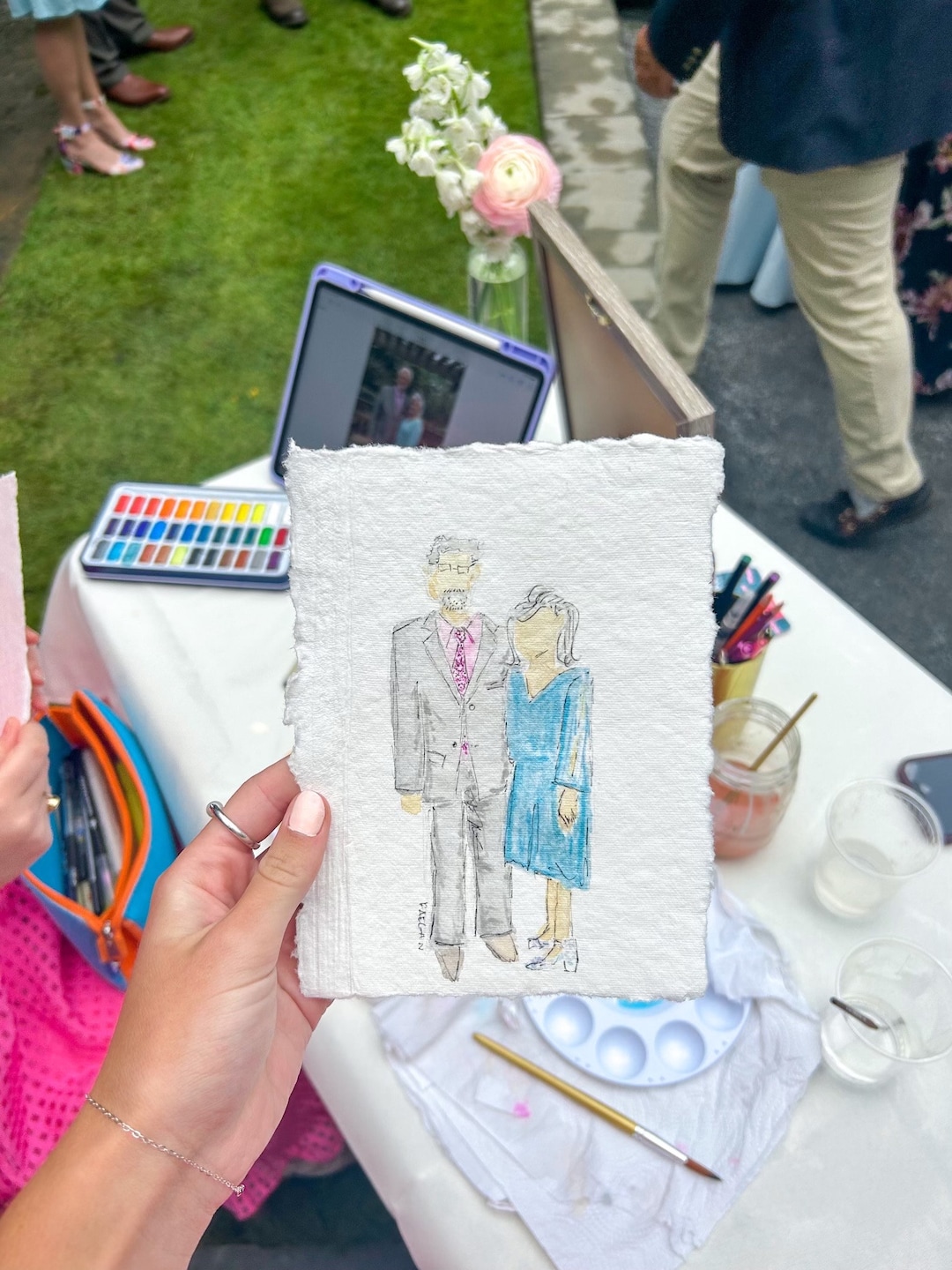 Live Event Guest Portraits Painting Live Wedding Artist Live Painter Atlanta Live