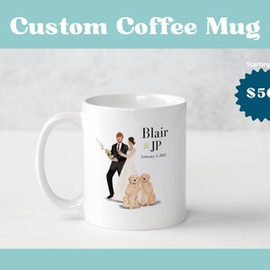 Benutzerdefinierte Gesichtslose Portrait Tasse | Kaffeetasse | Personalisiertes Portrait | Benutzerdefinierte Kaffeetasse | Hochzeitsgeschenk