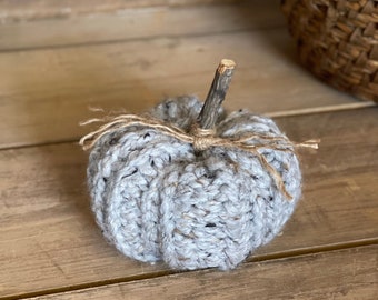 Small Crocheted Pumpkin ~ Handmade Pumpkin ~ Crochet Pumpkin ~ Fall Farmhouse ~ Farmhouse Pumpkin ~ Farmhouse Decor ~ Pumpkin Decor