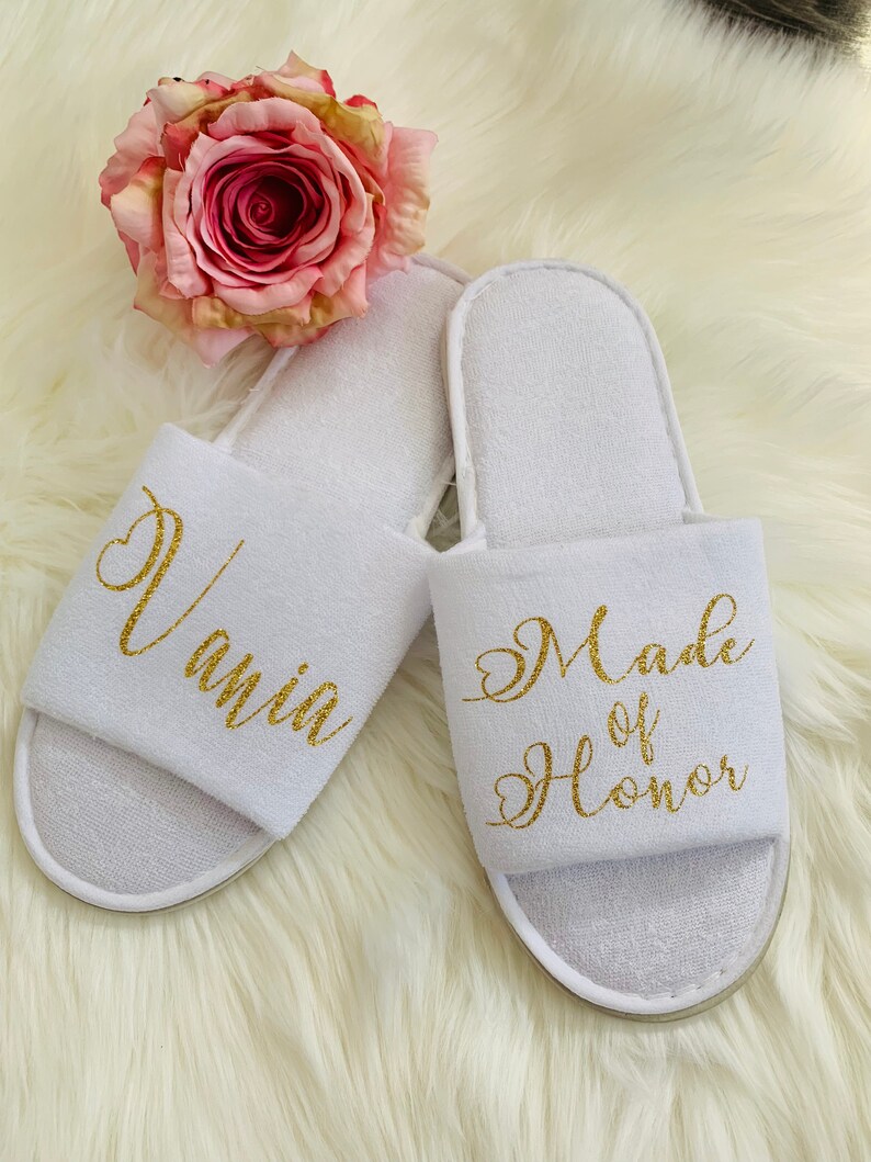 Bridal Party Slipper Bridesmaid Gift Ideas Bridal Party Gifts Bride Slippers- Bridesmaid Slippers Gift ideas Thin Spa Slippers