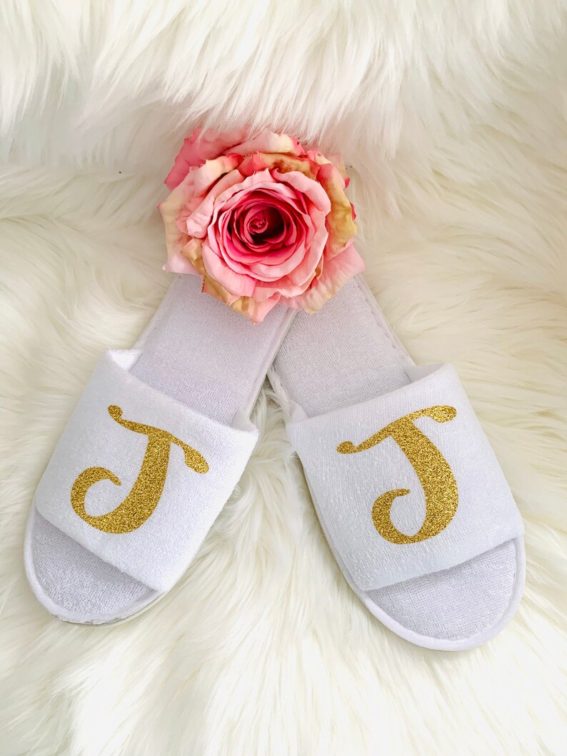 Thin Spa Slippers Bridal Party Slipper Bridal Party Gifts Bridesmaid Gift Ideas Bride Slippers- Bridesmaid Slippers Gift ideas