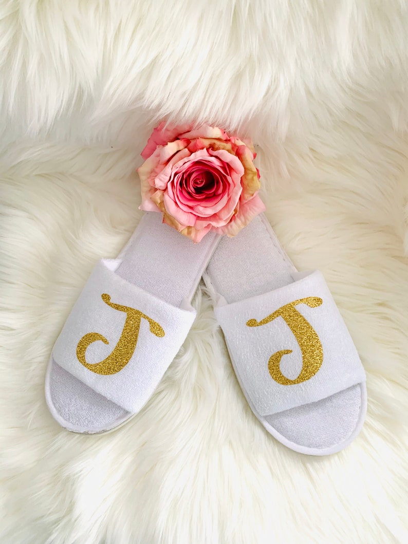 Thin Spa Slippers Bridal Party Slipper Bridal Party Gifts Bridesmaid Gift Ideas Bride Slippers- Bridesmaid Slippers Gift ideas