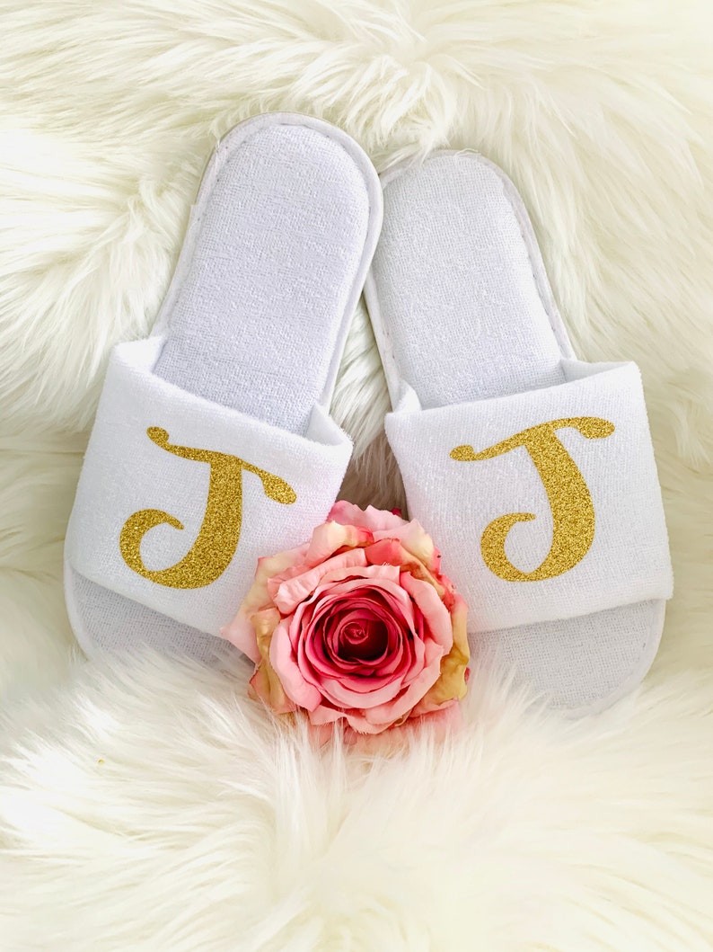 Thin Spa Slippers Bridal Party Slipper Bridal Party Gifts Bridesmaid Gift Ideas Bride Slippers- Bridesmaid Slippers Gift ideas