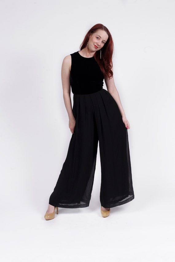 chiffon wide leg jumpsuit