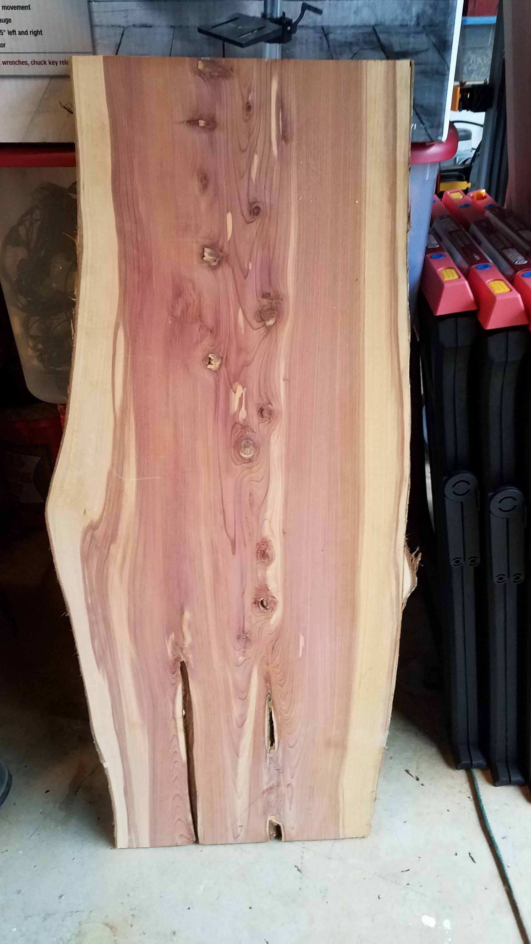 Made to Order Solid Live Edge Slab Wood Types Vary. Photo Depicted is