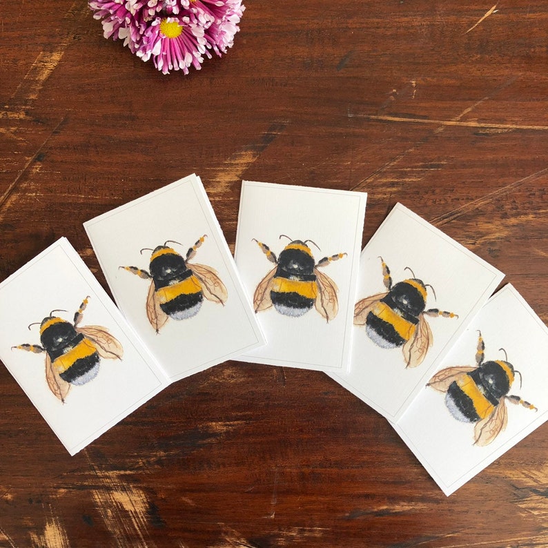 Bee cards bee note cards honeybee note cards cards with Etsy