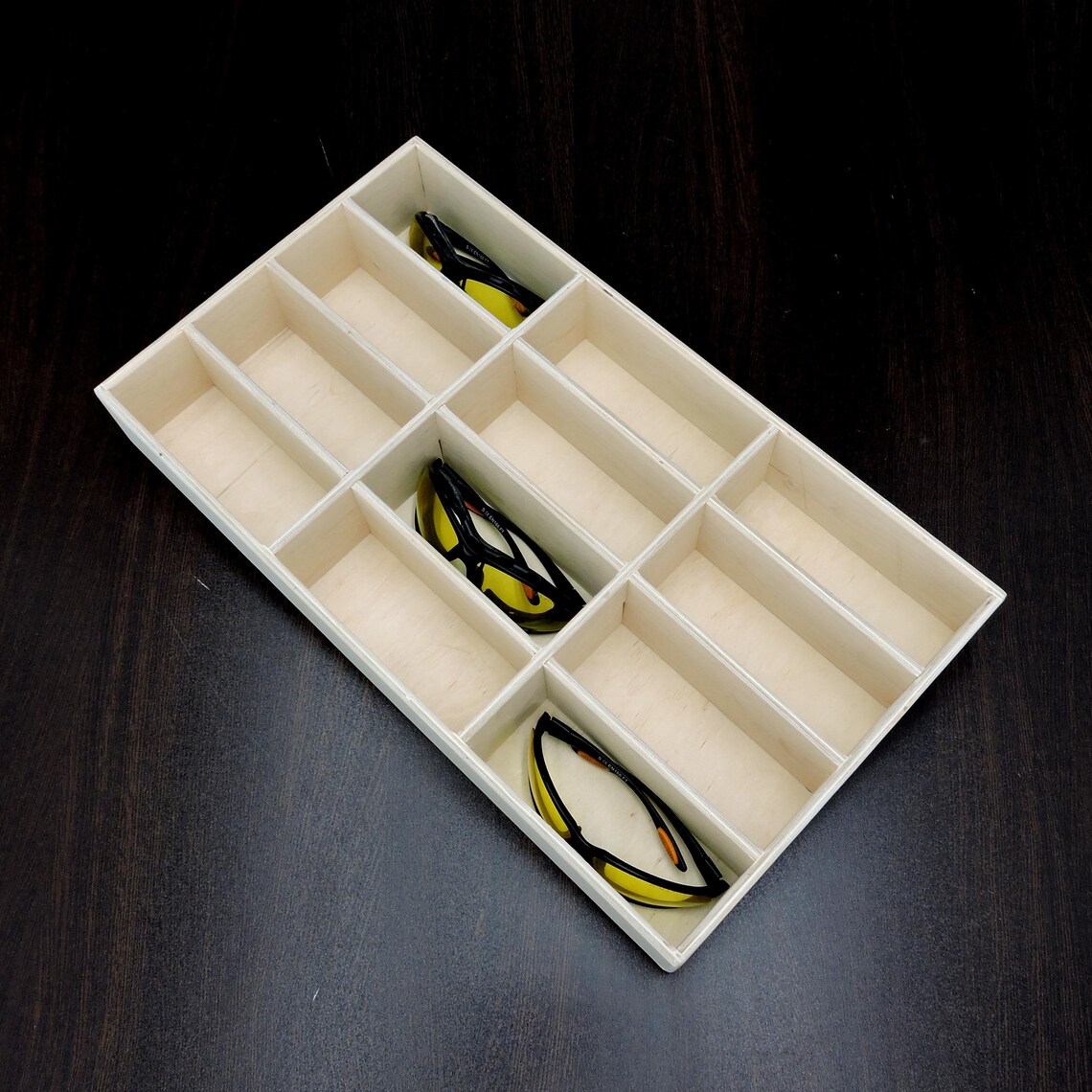 Wooden organizer for glasses for storing glasses a box for Etsy